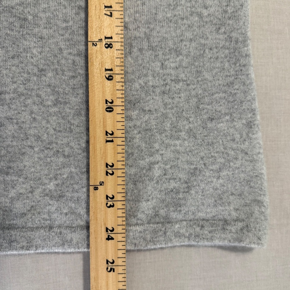 Lands' End Women's S Short Sleeve Sweater Gray 100% Cashmere Crew Neck Pullover - Picture 6 of 8